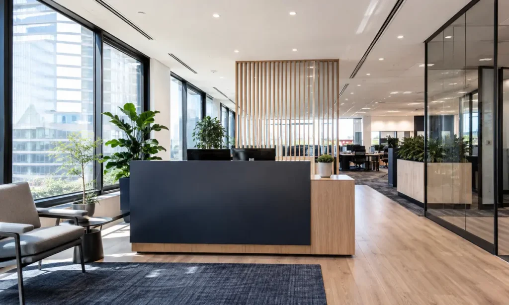 Modern commercial workplace supported by WHS services in Sydney