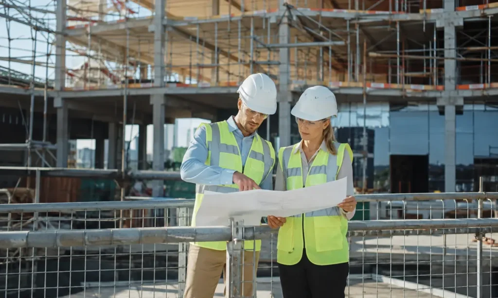 Construction workers following contractor safety procedures in Sydney